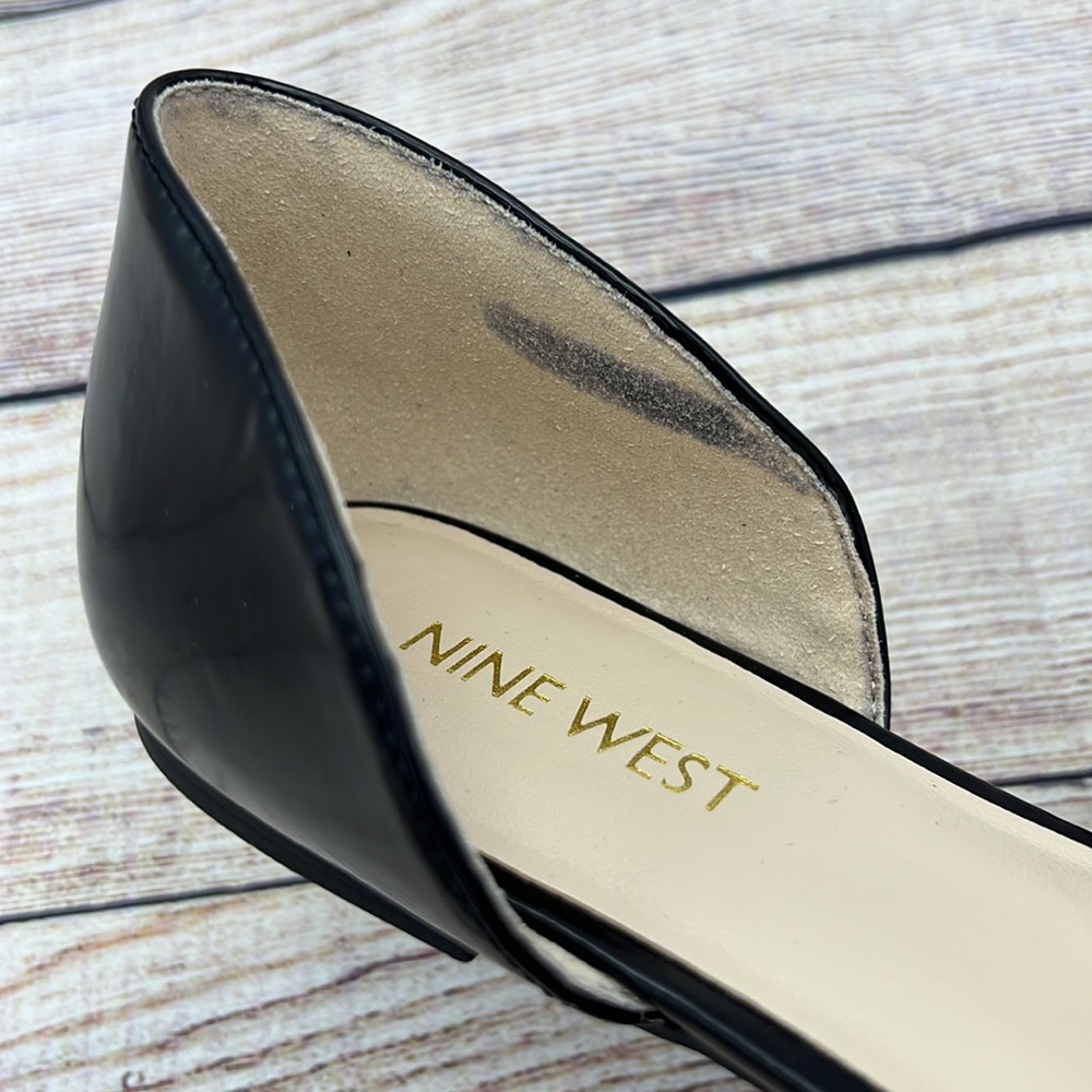 Nine West Star Ship Flats with Grey Wool Detail Sz 8 NWT - Picture 7 of 7